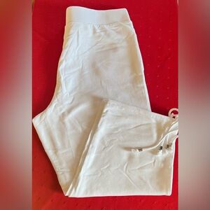Isaac Mizrahi cotton White Drawstring Pants